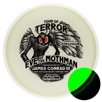 MVP Eclipse Glow 2.0 Detour Midrange with Eve of the Mothman - James Conrad and the Blacksburg Virginia Trio - MVP Halloween 2024 Tour of Terror Stamp - Speed 5