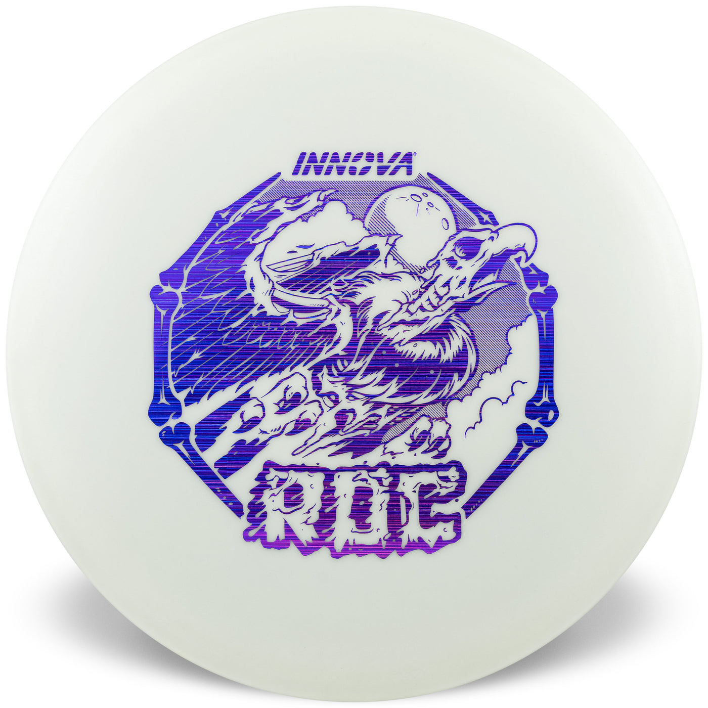 Innova Proto Glow DX Roc Midrange with Skeleton Roc - Innova Halloween 2024 Stamp - Speed 4