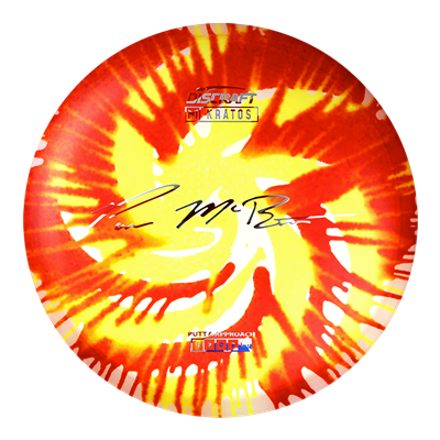 Discraft Elite Z Fly-Dyed Kratos Putter with Paul McBeth Large Signature Stamp - Speed 3