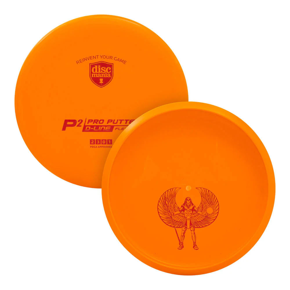 Discmania Italian D-Line Flex 2 P2 Putter with Stock Top with Sky God Mini Bottom Stamp - Speed 2