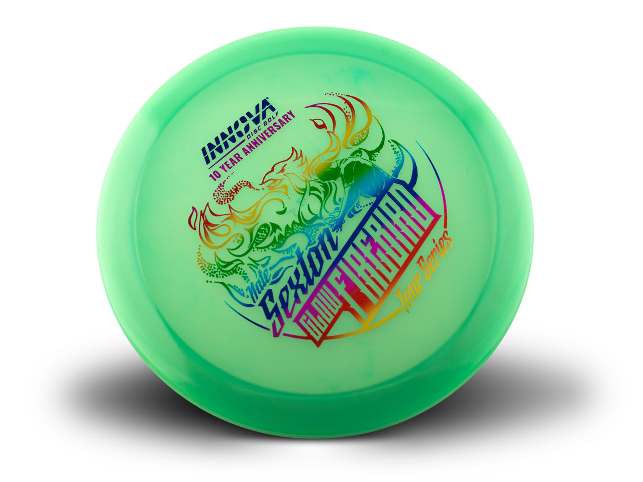 Innova Proto Glow Champion Firebird Distance Driver with Nate Sexton "Sexybird" 10 Year Anniversary Tour Series Stamp - Speed 9