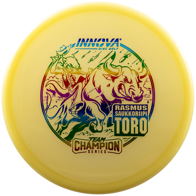 Innova Proto Glow Champion Toro Midrange with Rasmus Saukkoriipi Team Champion Series 2025 Stamp - Speed 4