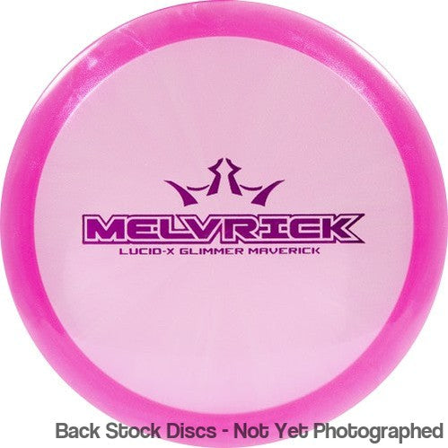 Dynamic Discs Lucid-X Chameleon Glimmer Maverick with MELVRICK Big Bar 2020 Team Series Fundraiser V2 Stamp