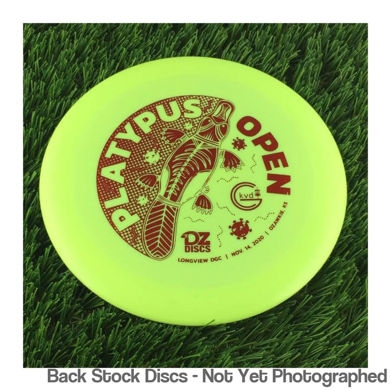 Dynamic Discs Fuzion X-Blend Defender with KVDGC DZDiscs 2020 Platypus Open - Longview - Ozawkie, KS Stamp