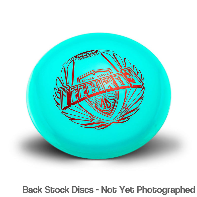 Innova Champion Glow Color Teebird3 with Anthony Barela Team Champion Tour Series 2022 Stamp