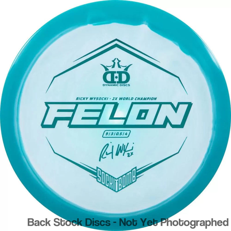 Dynamic Discs Fuzion Orbit Felon with Ricky Wysocki - 2X World Champion - SockiBomb Stamp