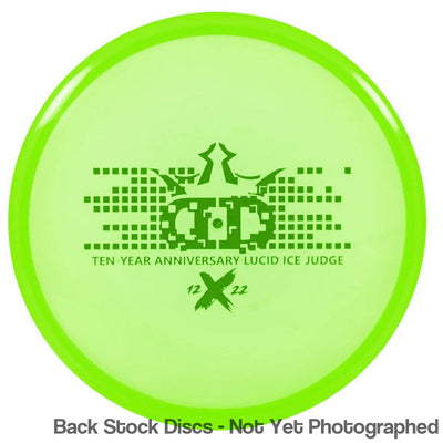 Dynamic Discs Lucid Ice Judge with Ten-Year Anniversary 2012-2022 Stamp