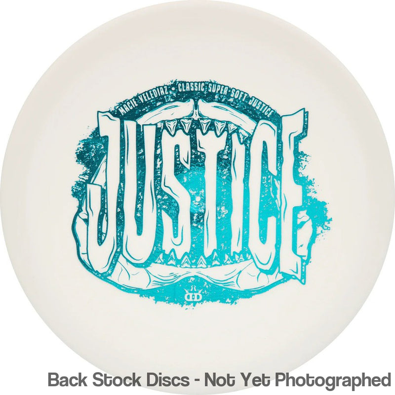 Dynamic Discs Classic Super Soft Justice with Macie Velediaz Shark Jaw Team Series 2023 Stamp