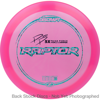 Discraft Elite Z Raptor with PP 29190 5X Paige Pierce World Champion Stamp