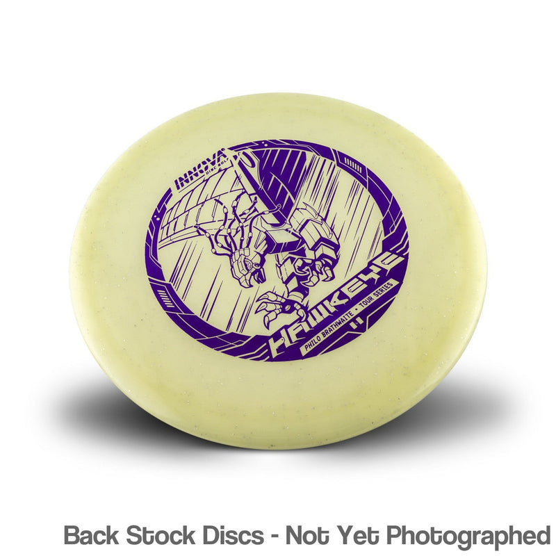 Innova Champion Metal Flake Color Glow Hawkeye with Philo Brathwaite Tour Series - Philo Hawkeye Stamp