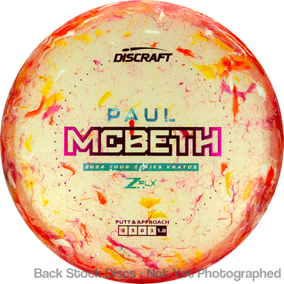 Discraft Jawbreaker Z FLX Kratos with Paul McBeth 2024 Tour Series Stamp