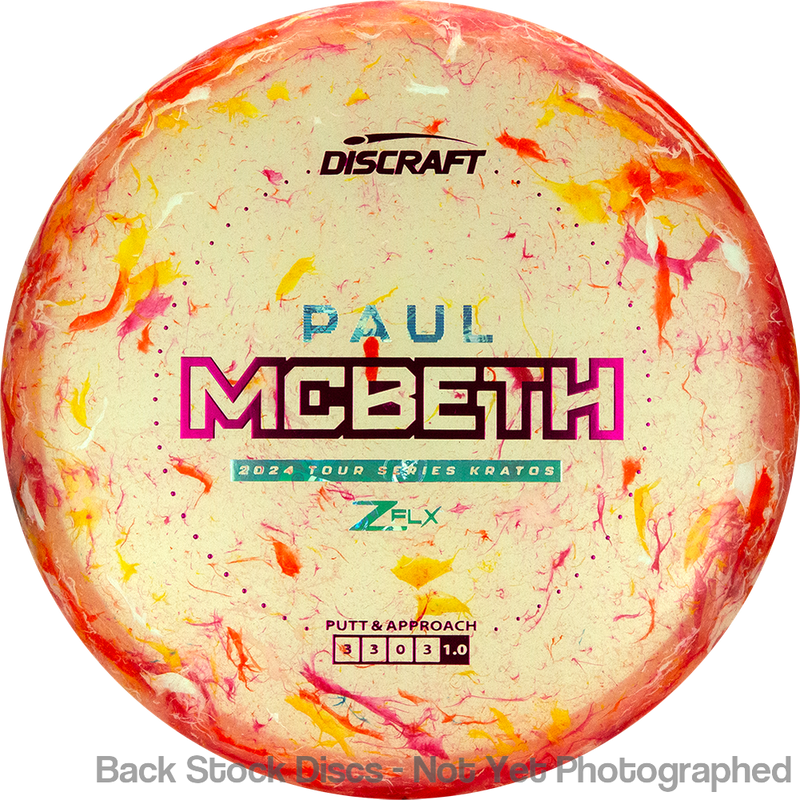 Discraft Jawbreaker Z FLX Kratos with Paul McBeth 2024 Tour Series Stamp