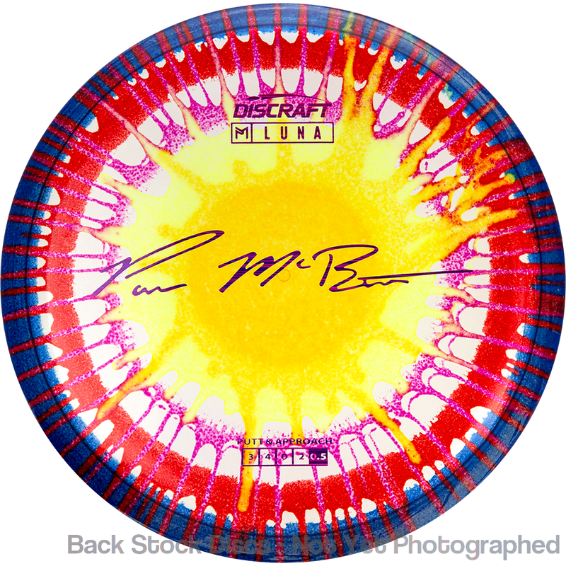 Discraft Elite Z Fly-Dyed Luna with Paul McBeth Large Signature Stamp