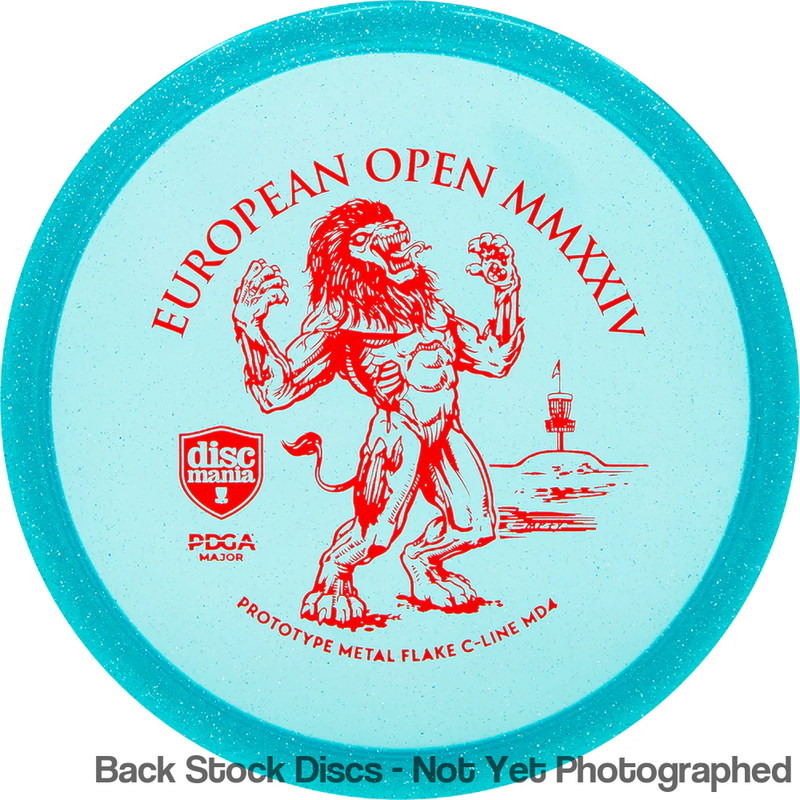 Discmania Italian C-Line Metal Flake MD4 with European Open MMXXIV | PDGA Major | EO2024 Fundraiser Prototype Stamp