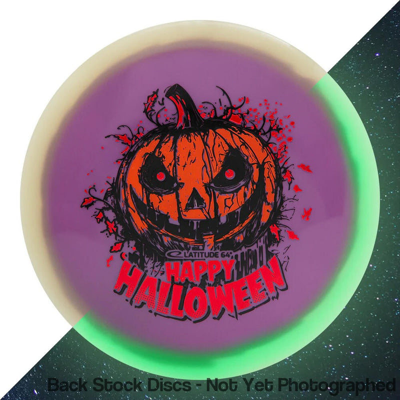 Latitude 64 Opto Orbit Moonshine Glow Saint with Happy Halloween Spooky Pumpkin - Triple Foil 2024 Stamp