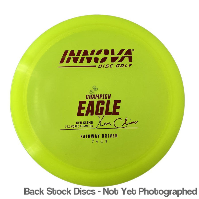 Innova Champion Eagle with Ken Climo 12X World Champion Signature Burst Logo Stock Stamp