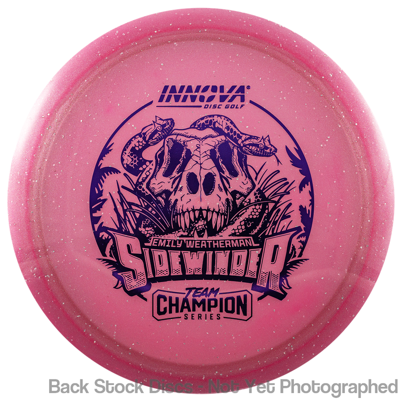 Innova Moondust Champion Sidewinder with Emily Weatherman Team Champion Series 2025 Stamp