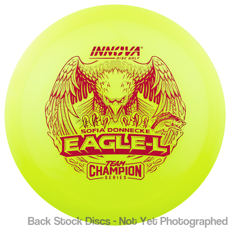 Innova Proto Glow Champion Eagle-L with Sofia Donnecke Team Champion Series 2025 Stamp