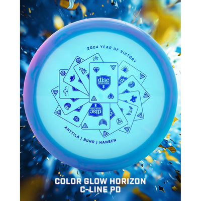 Discmania Horizon C-Line Color Glow PD with Discmania 2024 Year of Victory - Antilla | Buhr | Hansen Stamp