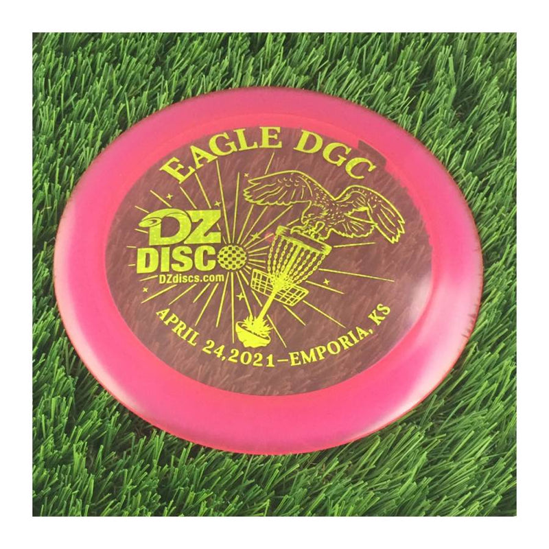 Discraft Elite Z Nuke with Eagle DGC DZDiscO Emporia, KS Stamp - 174g - Translucent Pink