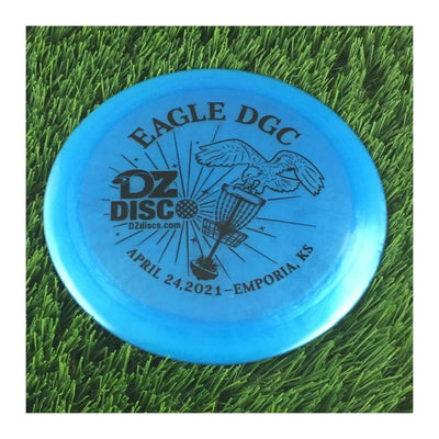 Discraft Elite Z Force with Eagle DGC DZDiscO Emporia, KS Stamp - 174g - Translucent Blue