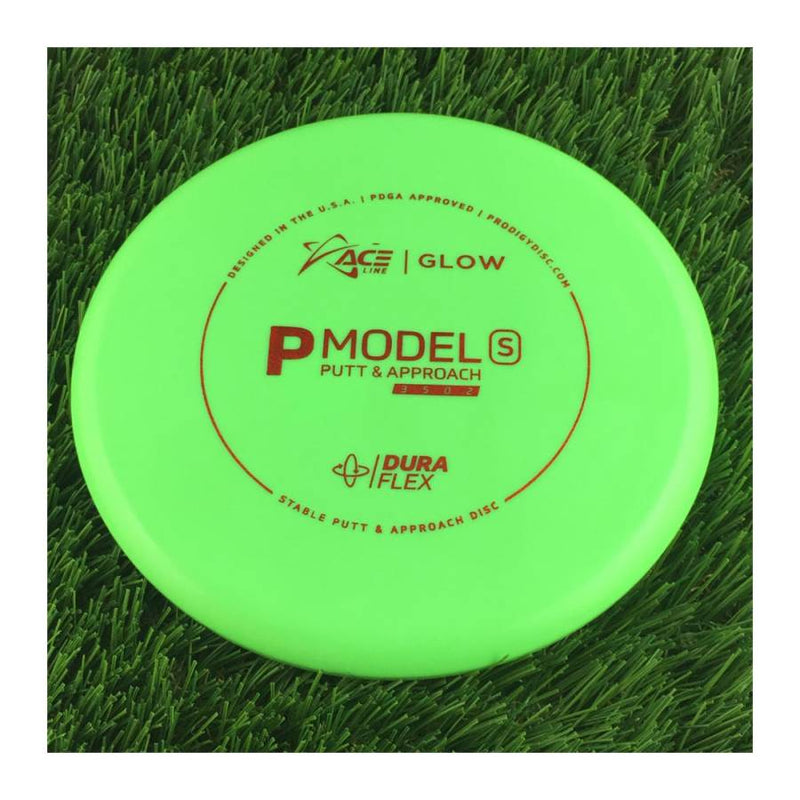 Prodigy Ace Line DuraFlex Color Glow P Model S with Cale Leiviska 2021 Bottom Stamp Stamp - 175g - Solid Green