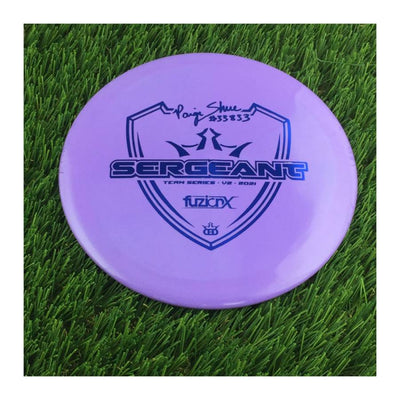 Dynamic Discs Fuzion X-Blend Sergeant with Paige Shue #33833 Team Series V2 2021 Stamp - 176g - Solid Purple