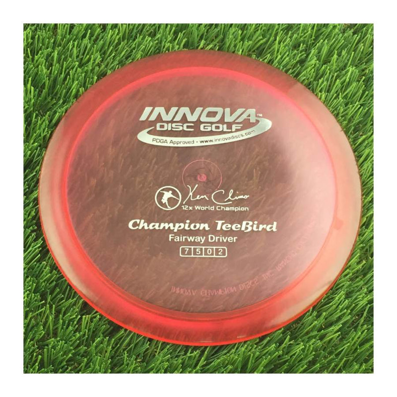 Innova Champion Teebird with Ken Climo 12x World Champion Stamp - 175g - Translucent Red