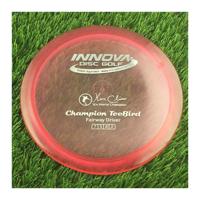 Innova Champion Teebird with Ken Climo 12x World Champion Stamp - 175g - Translucent Red