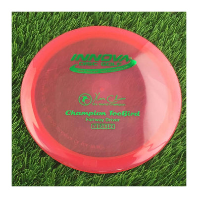 Innova Champion Teebird with Ken Climo 12x World Champion Stamp - 175g - Translucent Red