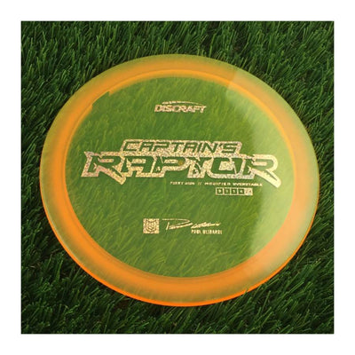 Discraft Special Blend Z Captain's Raptor with First Run // Modified Overstable - Paul Ulibarri Stamp - 174g - Translucent Light Orange