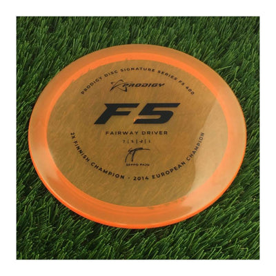 Prodigy 400 F5 with 2022 Signature Series Seppo Paju - 2X Finnish Champion - 2014 European Champion Stamp - 176g - Translucent Orange