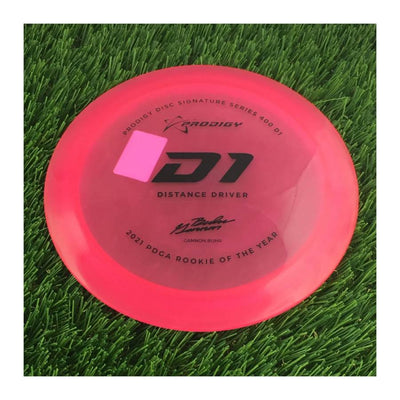 Prodigy 400 D1 with 2022 Signature Series Gannon Buhr - 2021 PDGA Rookie of the Year Stamp - 174g - Translucent Pink