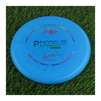 Prodigy Ace Line DuraFlex P Model US with 2022 Signature Series Austin Hannum Labor Omnia Vincit - Work Conquers All Stamp - 173g - Solid Blue