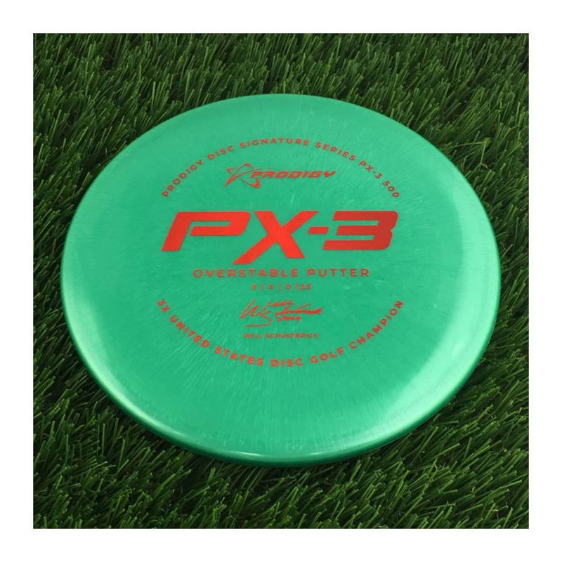 Prodigy 500 PX-3 with 2022 Signature Series Will Schusterick - 3X United States Disc Golf Champion Stamp - 170g - Solid Green