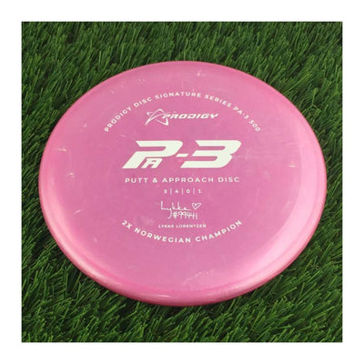 Prodigy 500 PA-3 with 2022 Signature Series Lykke Lorentzen - 2X Norwegian Champion Stamp - 174g - Solid Pink