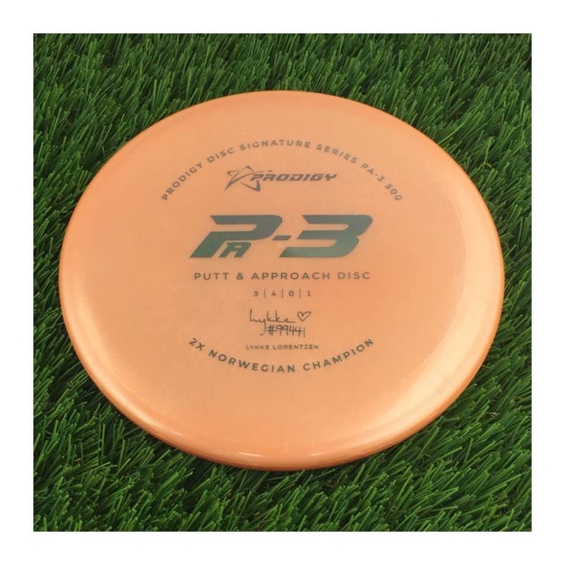 Prodigy 500 PA-3 with 2022 Signature Series Lykke Lorentzen - 2X Norwegian Champion Stamp - 174g - Solid Orange