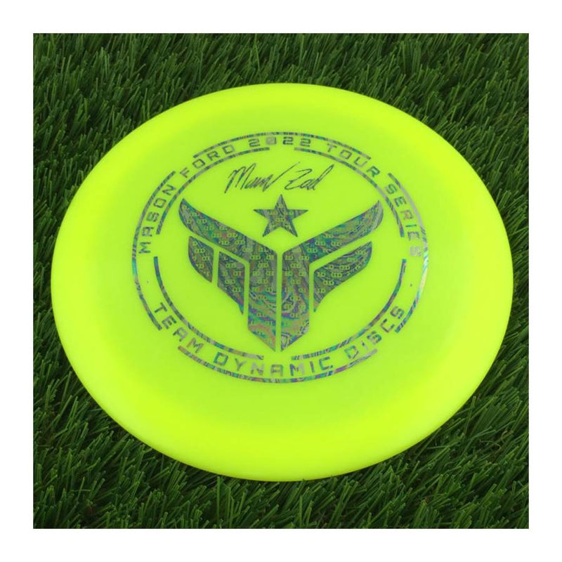 Dynamic Discs Hybrid X Getaway with Mason Ford Logo 2022 Tour Series - Team Dynamic Discs Stamp - 175g - Translucent Yellow