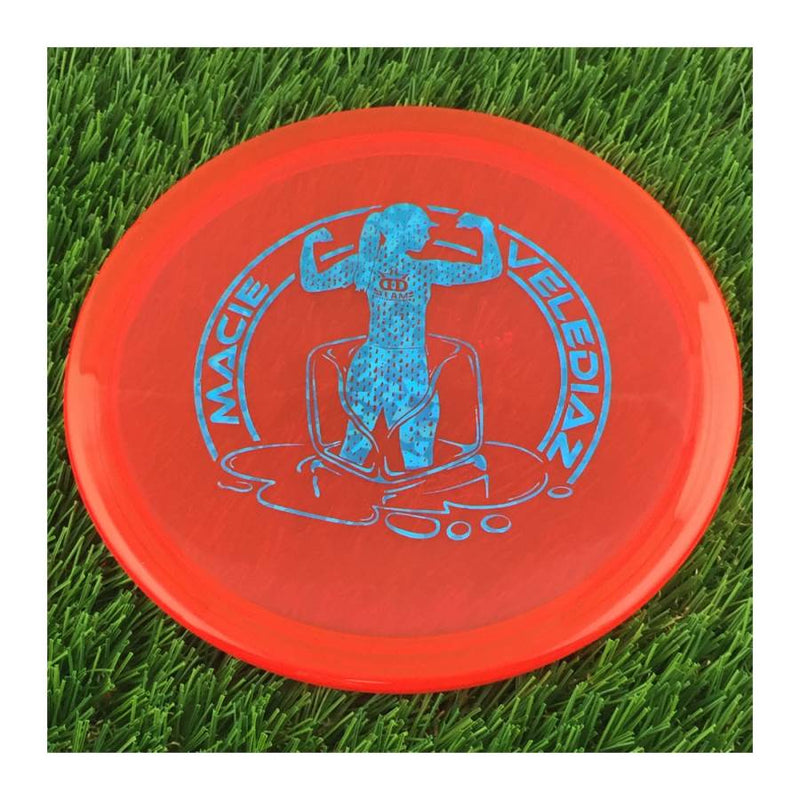 Dynamic Discs Lucid Ice Justice with Macie Velediaz - 2022 Team Series - Ice Flex Stamp - 173g - Translucent Red