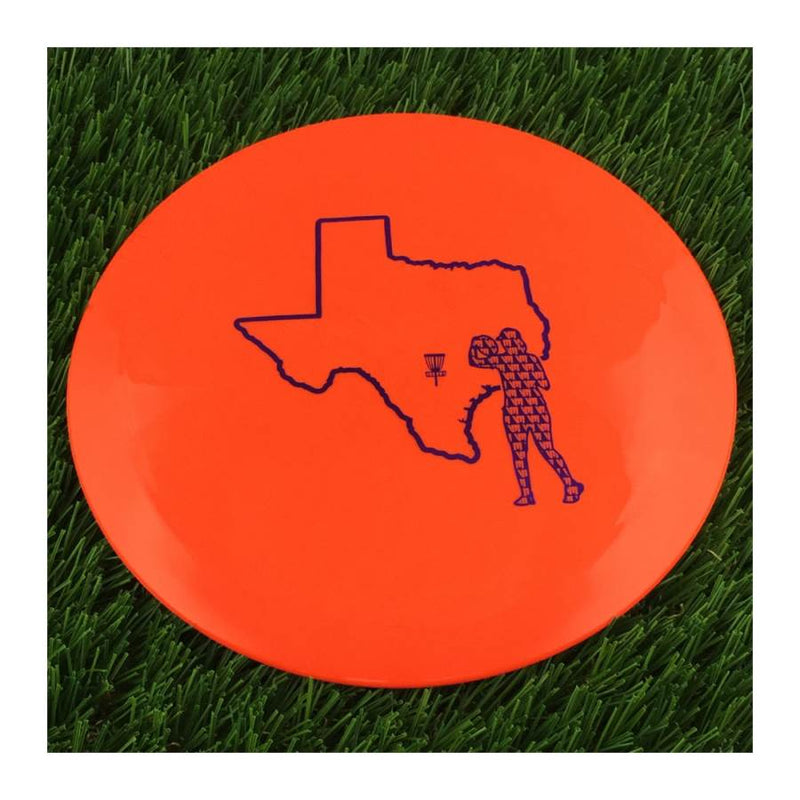 Dynamic Discs Fuzion X-Blend Vandal with Texas Outline & Valerie Mandujano Profile Stamp - 174g - Solid Orange