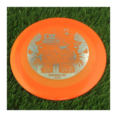 Innova Champion Destroyer with Monkey Island - Emporia, KS - DZDiscO 2022 Stamp - 171g - Translucent Orange