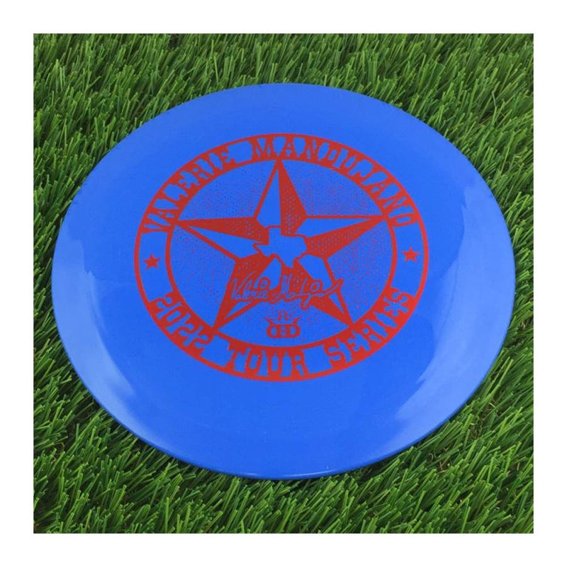 Dynamic Discs Fuzion X-Blend Vandal with Texas Outline & Valerie Mandujano Profile Stamp - 171g - Solid Blue