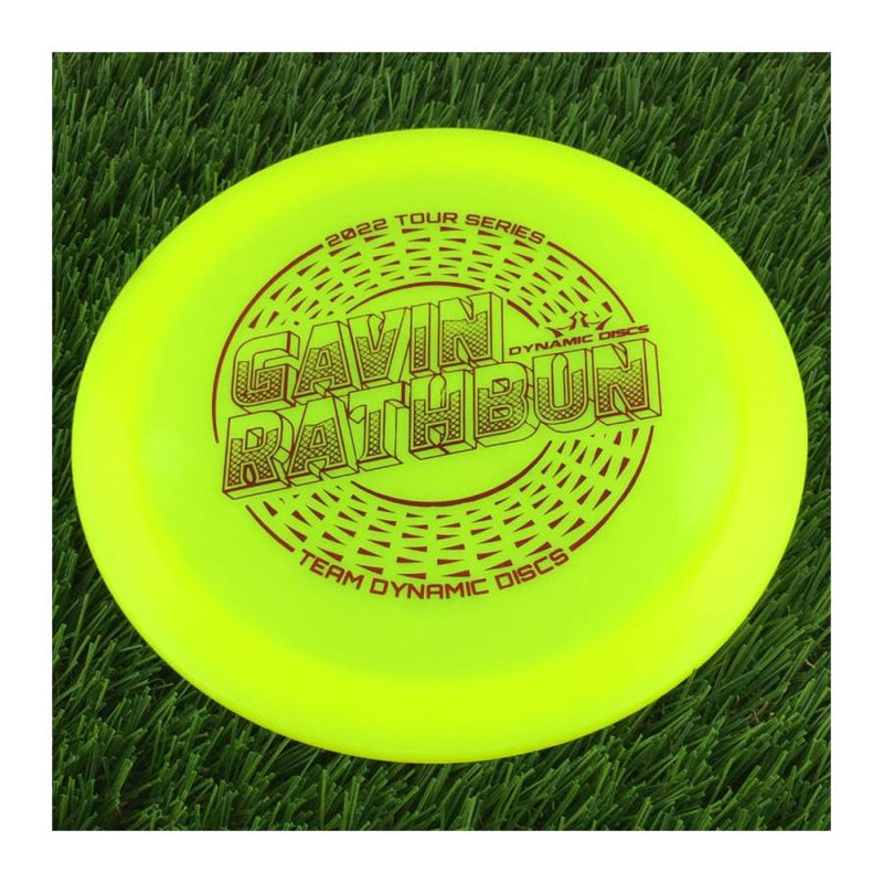 Dynamic Discs Hybrid X Felon with Gavin Rathbun 2022 Tour Series - Team Dynamic Discs Stamp - 171g - Solid Yellow