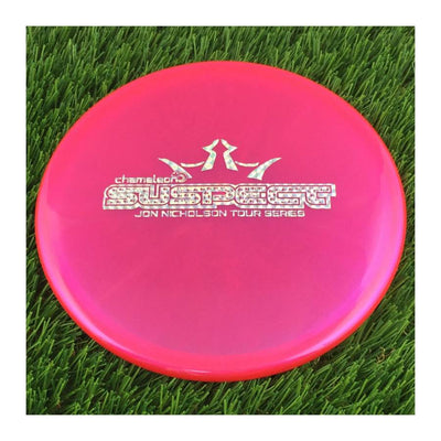 Dynamic Discs Lucid Chameleon Suspect with Jon Nicholson Tour Series 2022 Big Bar Stamp - 176g - Translucent Red