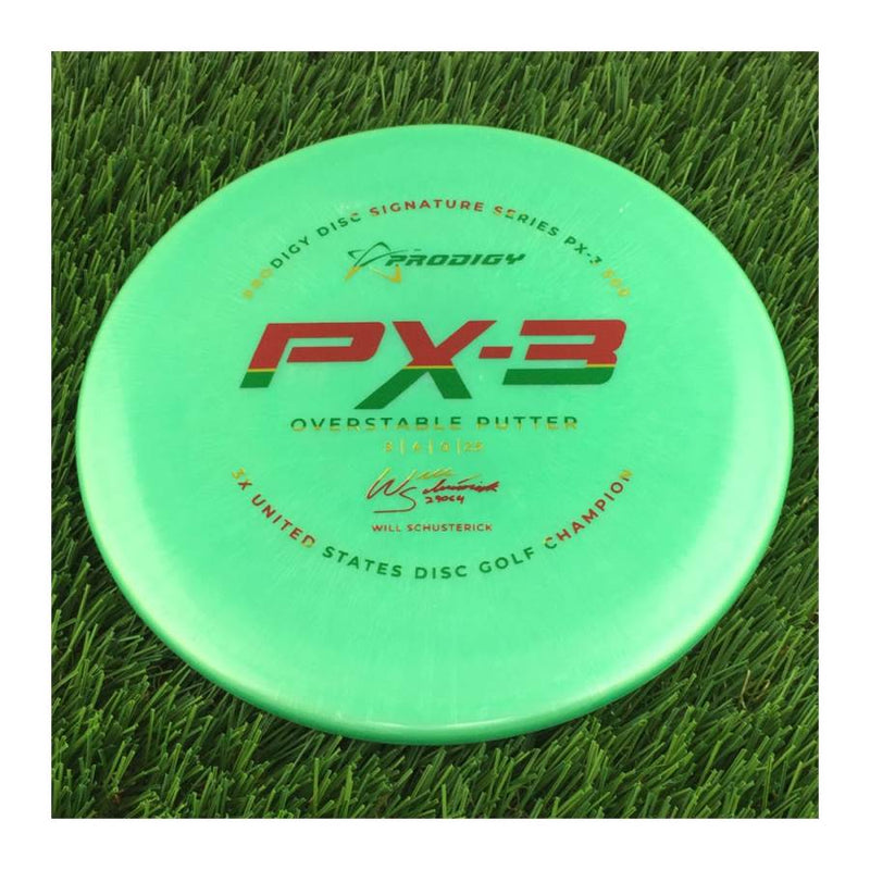 Prodigy 500 PX-3 with 2022 Signature Series Will Schusterick - 3X United States Disc Golf Champion Stamp - 170g - Solid Green