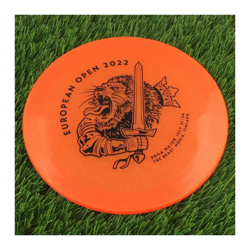 Discmania C-Line Metal Flake FD3 with European Open 2022 - The Beast - Nokia, Finland Stamp - 173g - Translucent Orange