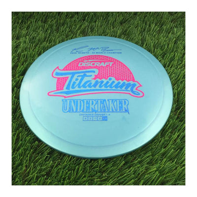 Discraft Titanium Undertaker with Paul McBeth - 5x World Champion Signature Stamp - 174g - Solid Blue