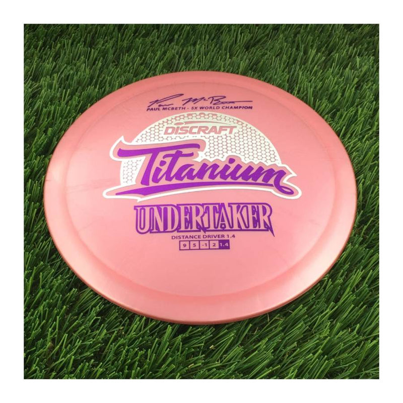 Discraft Titanium Undertaker with Paul McBeth - 5x World Champion Signature Stamp - 172g - Solid Red