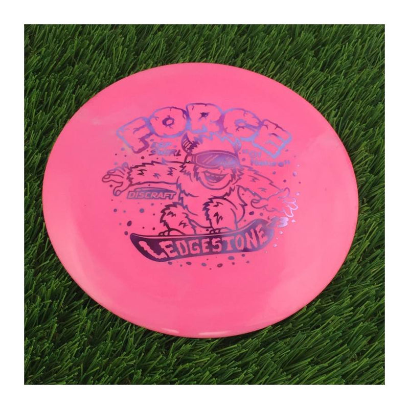 Discraft ESP Swirl Force with 2023 Ledgestone Edition - Wave 1 Stamp - 174g - Solid Pink