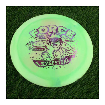 Discraft ESP Swirl Force with 2023 Ledgestone Edition - Wave 1 Stamp - 174g - Solid Aqua Green